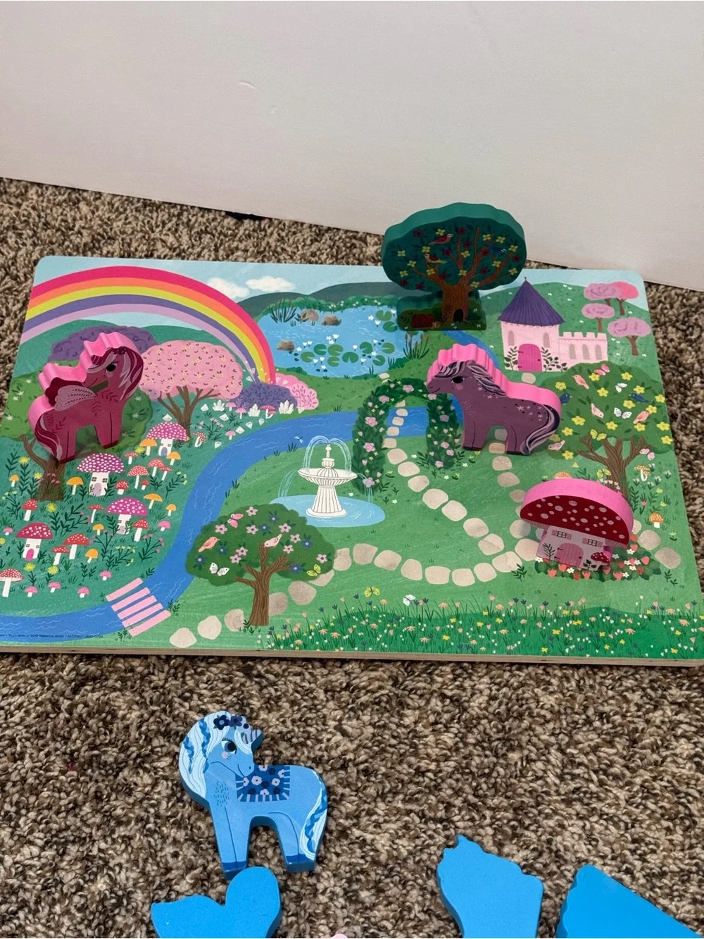 Purple Woodland Animal Puzzle - Multicolor Pieces
